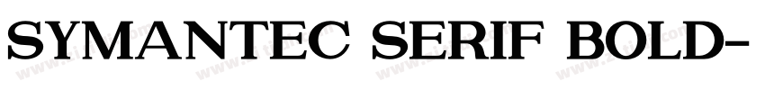 Symantec Serif Bold字体转换